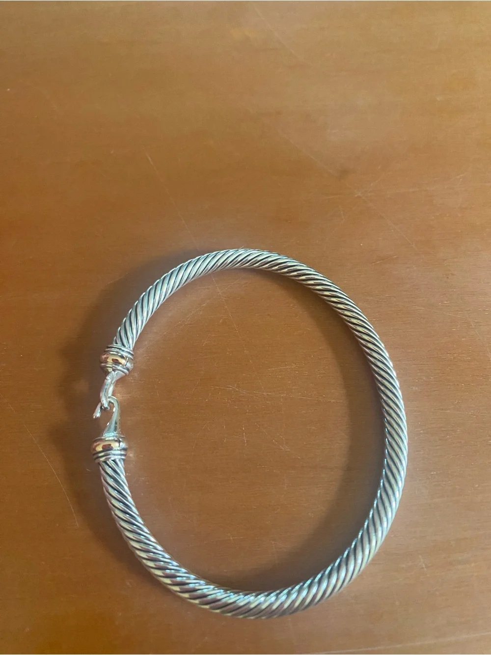 David Yurman buckle classic cable bracelet. Size medium.